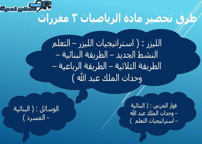 تحضير مادة الرياضيات 3 مقررات طرق تحضير مادة الرياضيات 3 مقررات