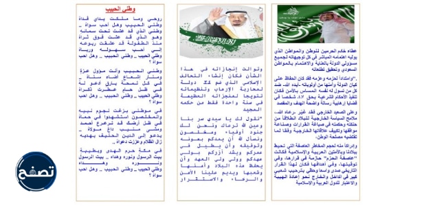 مطوية اليوم الوطنى 91 مطوية اليوم الوطنى 91