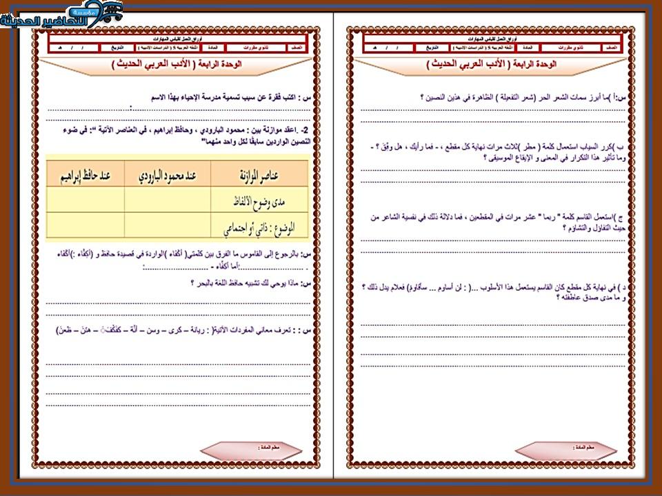 ما سمات مدرسة الإحياء ؟ مادة كفايات لغوية 5 مقررات ما سمات مدرسة الإحياء ؟ مادة كفايات لغوية 5 مقررات