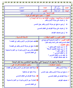 حل اسئلة  درس  التغيرات في الأنظمة البيئية  مادة علوم للصف الرابع الابتدائي الفصل الدراسي الثاني