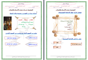 اوراق عمل درس مظاهر الشرك مادة التوحيد للصف الرابع الابتدائي الفصل الدراسي الثاني