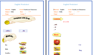  اوراق عمل  درسUnit 4Lesson 1 Lesson 2 لمادة سمارت كلاس smart class للصف الرابع الابتدائي الفصل الدراسي الثاني