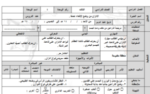 تحضير الوزارة مادة تربية بدنية للصف الثالث الابتدائي الفصل الدراسي الثاني