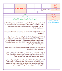 حل اسئلة درس عرض مختصر للدولتين السعوديتين الأولى والثانية مادة اجتماعيات للصف السادس الابتدائي الفصل الدراسي الأول 1441