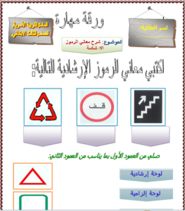 مهارات مادة التربية الاسرية للصف الثالث الابتدائي الفصل الدراسي الثاني