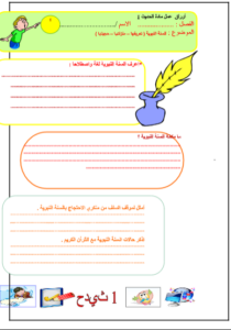 أوراق عمل مادة الحديث 1 نظام المقررات