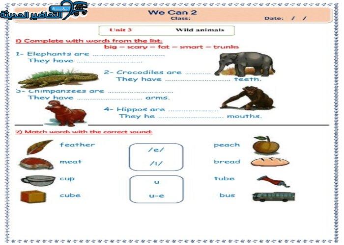مرفقات انجليزي الثالث ابتدائي