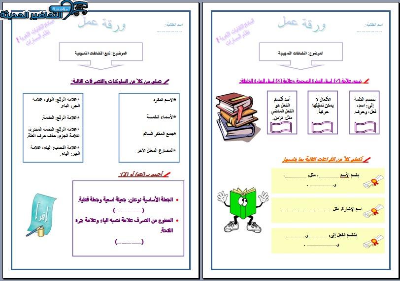 اغلاق الدرس الكفايات اللغوية 1-1 مسارات الفصل الأول مدرستي