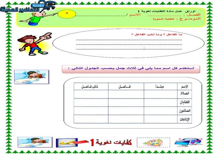 تحضير مادة كفايات لغوية 1 مقررات