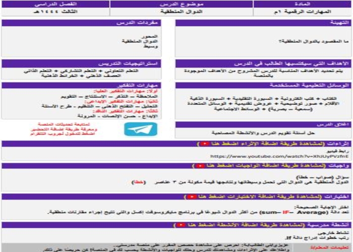 إثراءات منصة مدرستي مهارات الرقمية الصف الأول متوسط الفصل الثاني