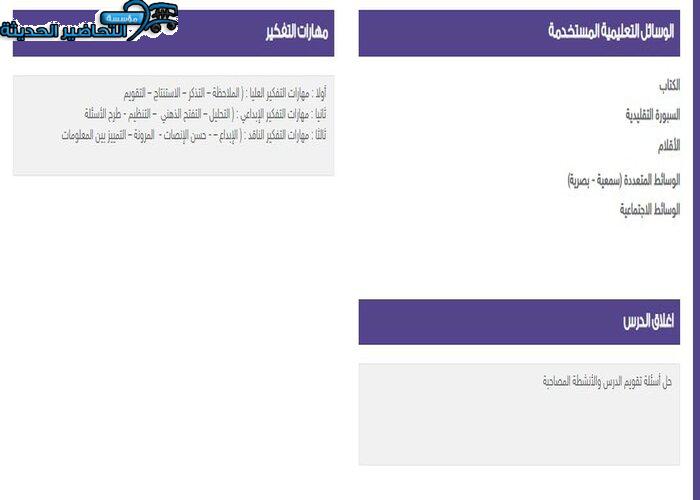 إغلاق الدرس القرآن الكريم رابع ابتدائي منصة مدرستي