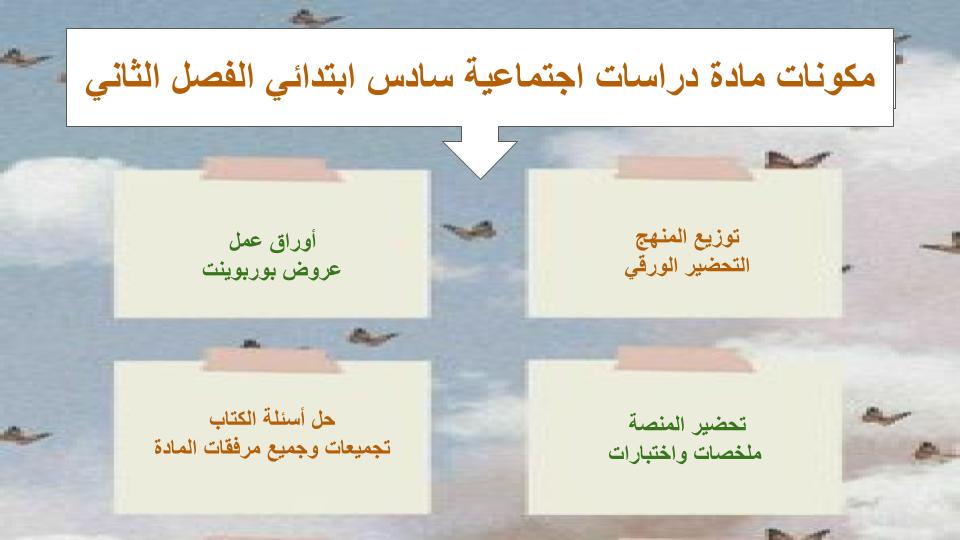 إغلاق الدرس منصة مدرستي دراسات اجتماعية الصف السادس الابتدائي الفصل الثاني