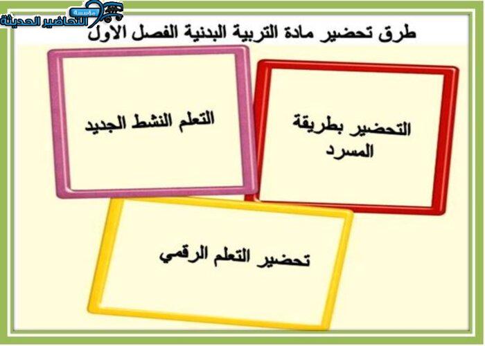 طرق تحضير مادة التربية البدنية الفصل الأول