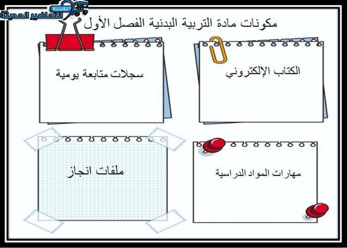مكونات مادة التربية البدنية الفصل الأول