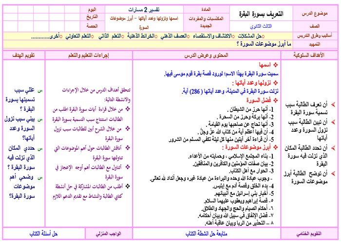 اثراءات التفسير 2 مسارات الفصل الثاني اثراءات التفسير 2 مسارات الفصل الثاني