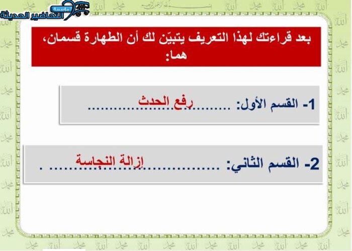 بوربوينت فقه الفصل الأول مدرستي