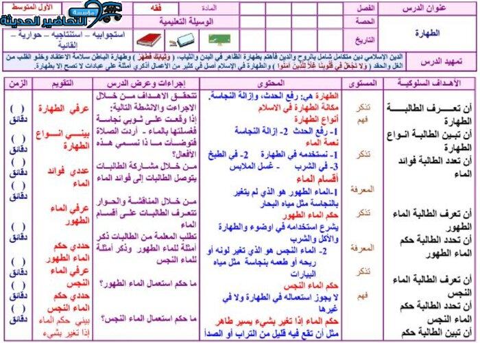 اثراءات فقه الفصل الأول مدرستي