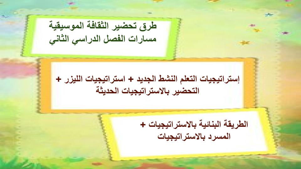 اثراءات منصة مدرستي ثقافة موسيقية مسارات الفصل الثاني