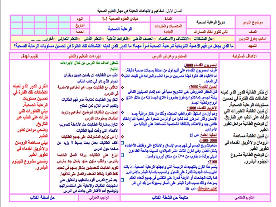 اثراءات منصة مدرستي مبادئ العلوم الصحية 1-1 مسارات الفصل الثاني اثراءات منصة مدرستي مبادئ العلوم الصحية 1-1 مسارات الفصل الثاني