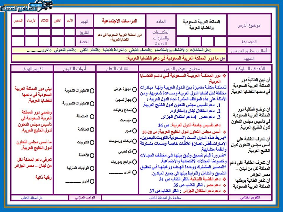 اثراءات مواد المقررات الفصل الأول مدرستي