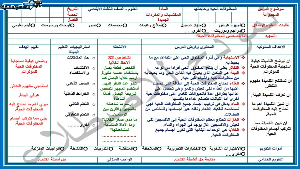اختبار منصة مدرستي علوم الصف الثالث الابتدائي الفصل الثاني
