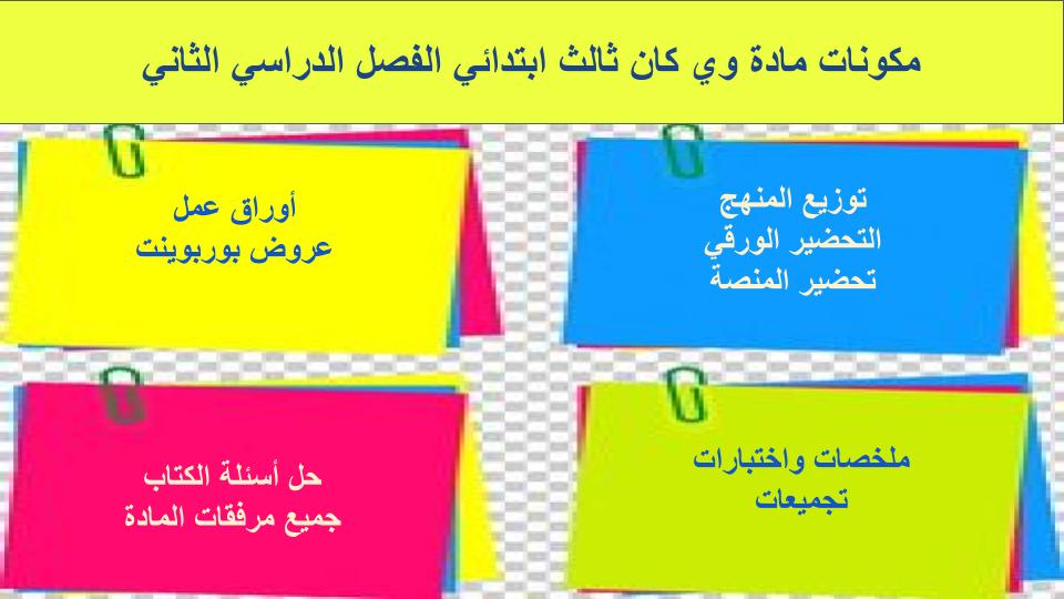 اختبار منصة مدرستي وي كان الصف الثالث الابتدائي الفصل الثاني