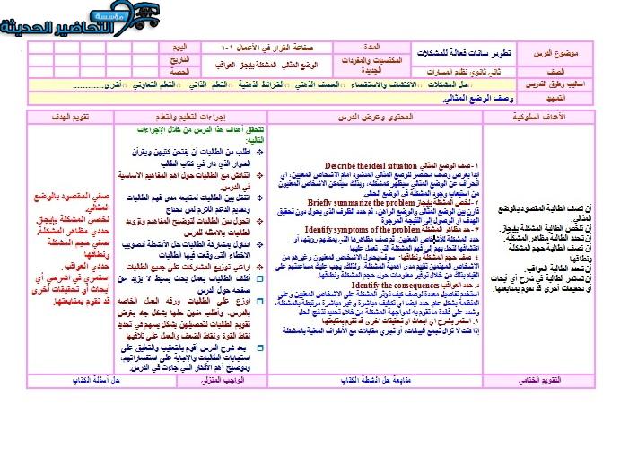 اختبارات صناعة القرار مسارات الفصل الأول مدرستي