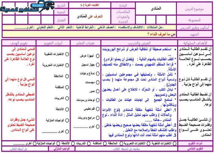 اغلاق الدرس الكفايات اللغوية 2-1 مسارات الفصل الأول مدرستي