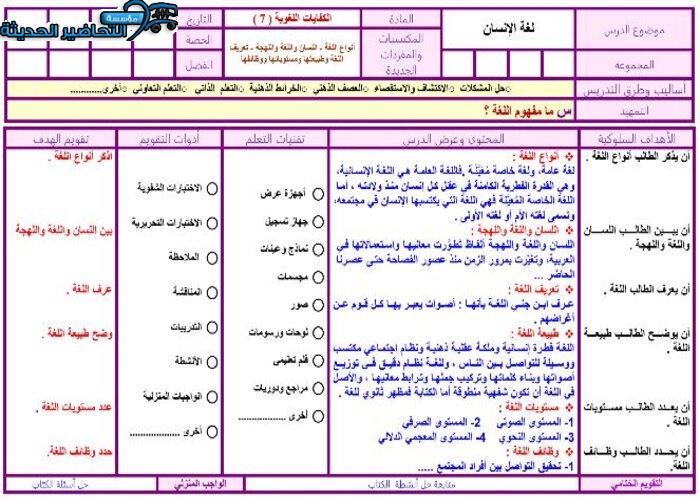 اغلاق الدرس الكفايات اللغوية 7 مقررات الفصل الأول مدرستي