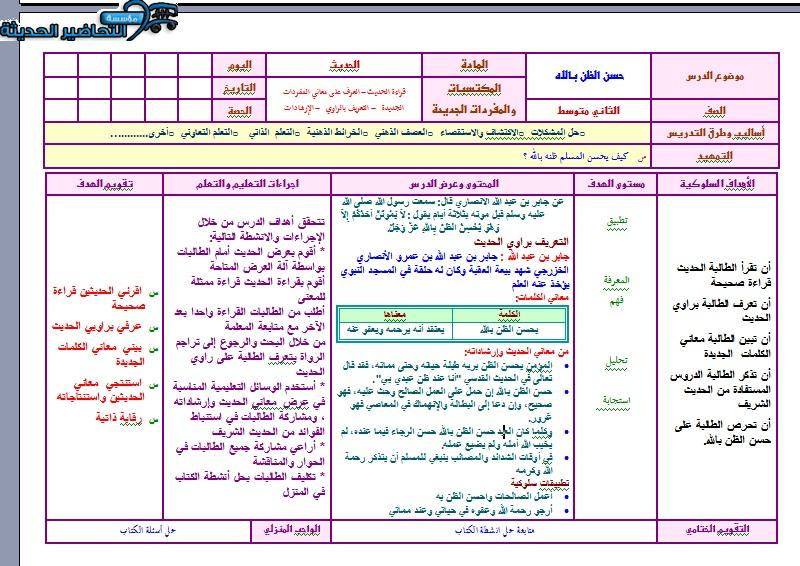 اغلاق الدرس حديث ثاني متوسط الفصل الأول مدرستي