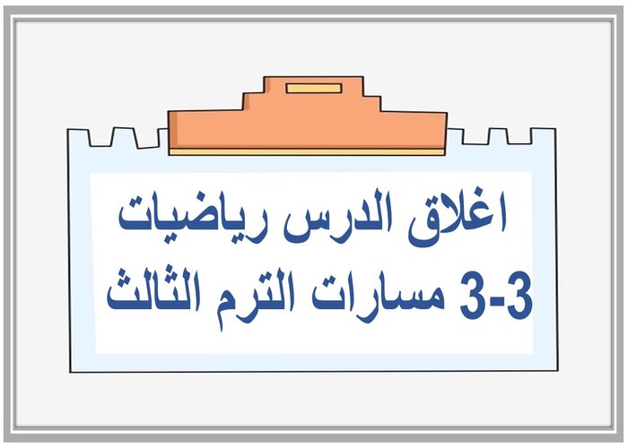 اغلاق الدرس رياضيات 3-3 مسارات الترم الثالث 