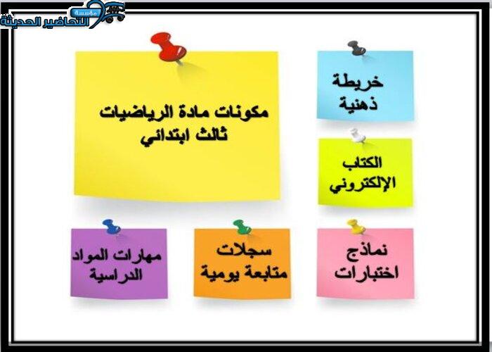 مكونات مادة رياضيات الصف الثالث الابتدائي الفصل الأول