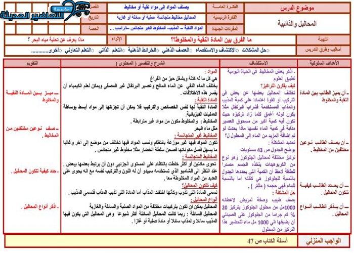 اغلاق الدرس علوم ثاني متوسط الفصل الأول مدرستي