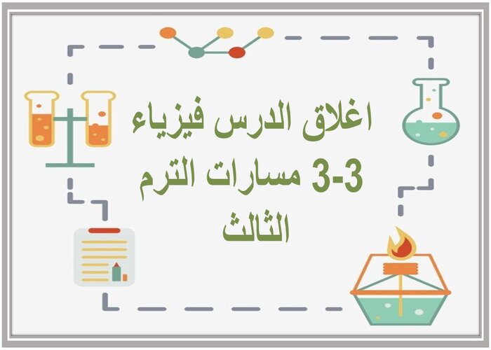 اغلاق الدرس فيزياء 3-3 مسارات الترم الثالث 