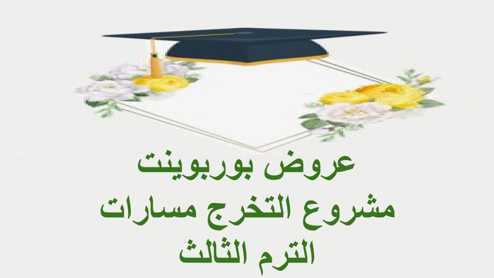 مفردات الدرس مشروع التخرج مسارات الترم الثالث