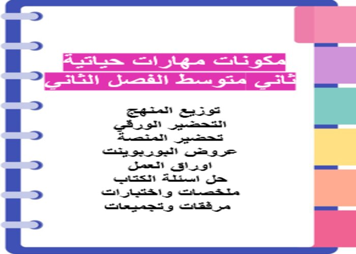 اغلاق الدرس منصة مدرستي المهارات حياتية ثاني متوسط الفصل الثاني