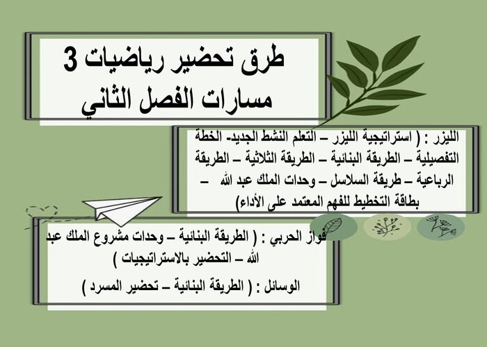 اغلاق الدرس منصة مدرستي رياضيات 3 مسارات الفصل الثاني اغلاق الدرس منصة مدرستي رياضيات 3 مسارات الفصل الثاني