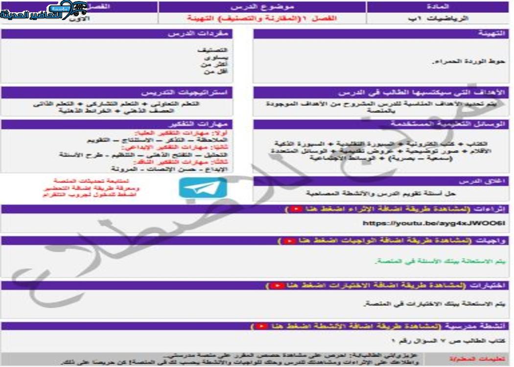 اغلاق الدرس منصة مدرستي رياضيات الصف الأول الابتدائي الفصل الثاني