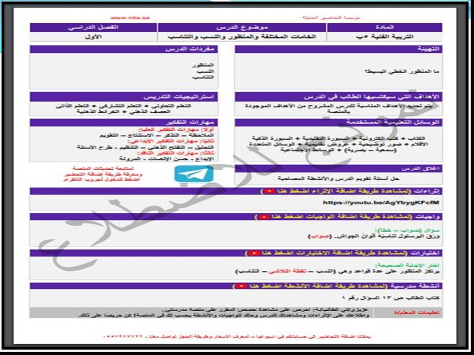 اغلاق الدرس منصه مدرستى تربية فنية خامس ابتدائي الفصل الثاني