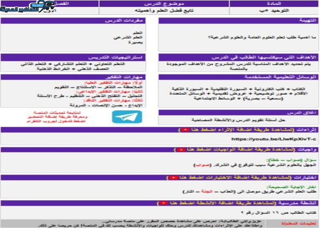 اغلاق الدرس منصه مدرستى دراسات اسلامية الصف الخامس الابتدائي الفصل الثاني