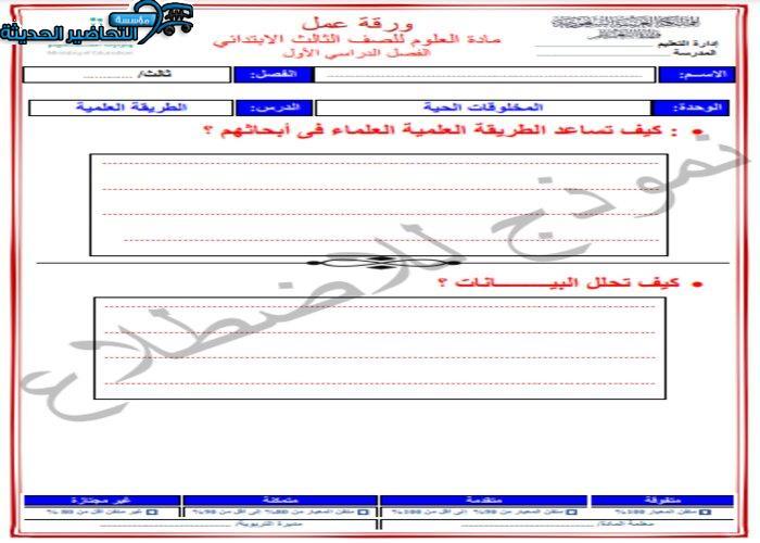 اغلاق الدرس منصه مدرستي علوم الصف الثالث الابتدائي الفصل الثاني