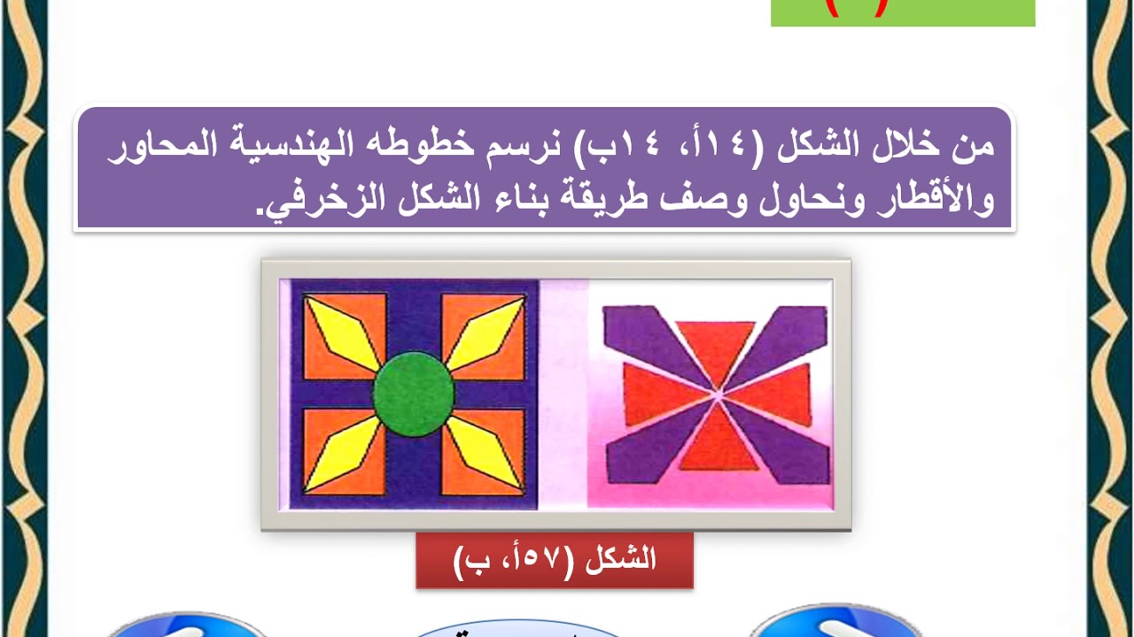الاقطار فى الزخرفه الهندسية