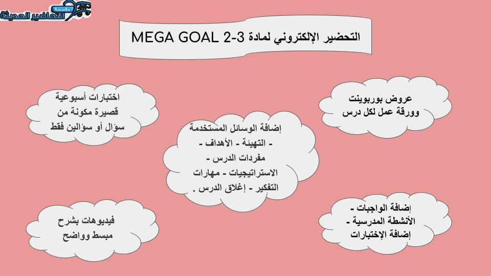 التحضير الإلكتروني لمادة MEGA GOAL 2-3