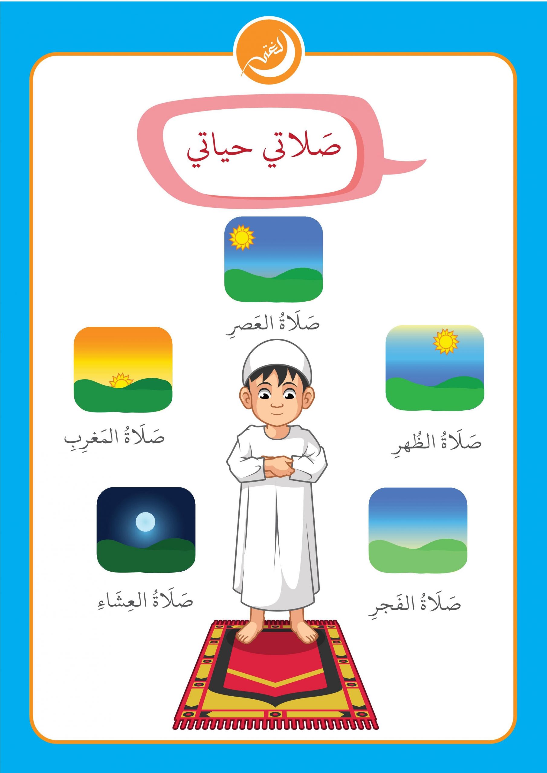مهارات درس الصلوات المفروضة مادة الفقه الصف الاول الابتدائي الفصل الدراسي الثاني 1442 هـ