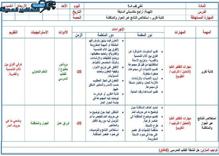 اوراق عمل لغتي رابع الفصل الاول