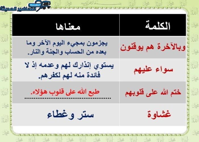 باور بوينت مادة تفسير 2 مقررات 