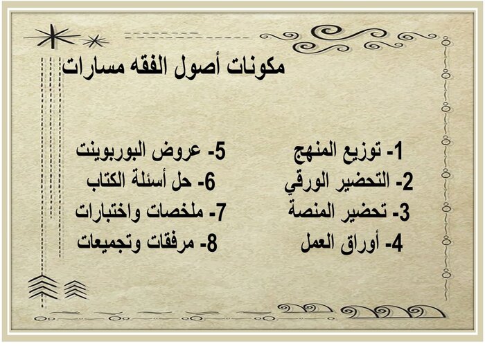 بوربوينت أصول الفقه مسارات  