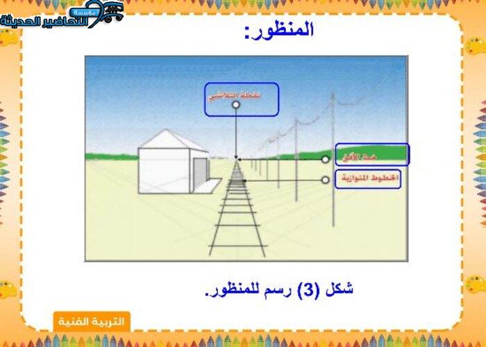 بوربوينت التربية الفنية الصف الخامس الابتدائي الفصل الأول مدرستي