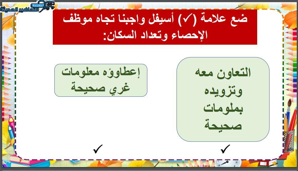 اغلاق الدرس دراسات اجتماعية التربية الفكرية الفصل الأول مدرستي