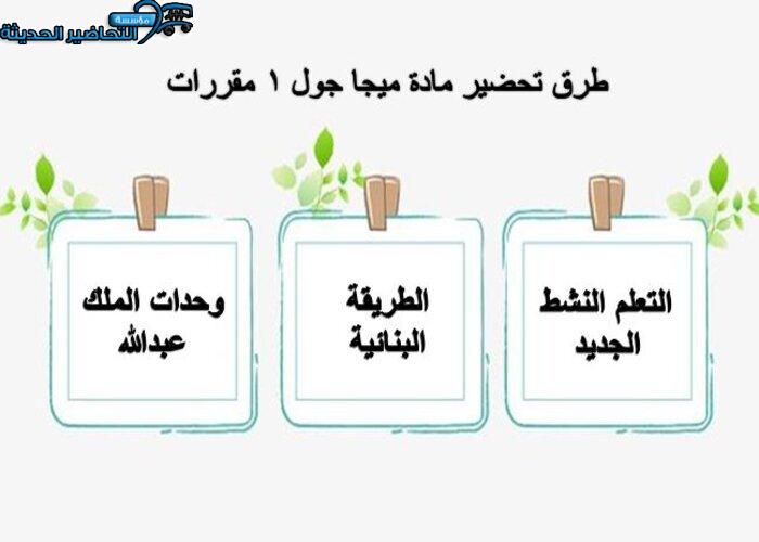 طرق تحضير درس Unit 4 Lesson 13 مادة Mega Goal 1 مقررات
